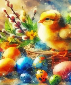 Aesthetic Easter Chick Diamond Paintings