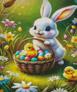 Easter Bunny And Chick Diamond Painting