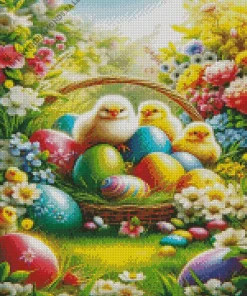 Easter Eggs And Chicks Diamond Paintings