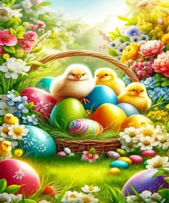 Easter Eggs And Chicks Diamond Paintings