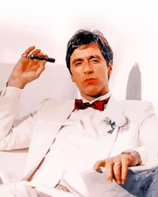 elegant Tony Montana Diamond By Numbers Elegant Tony Montana Diamond Painting