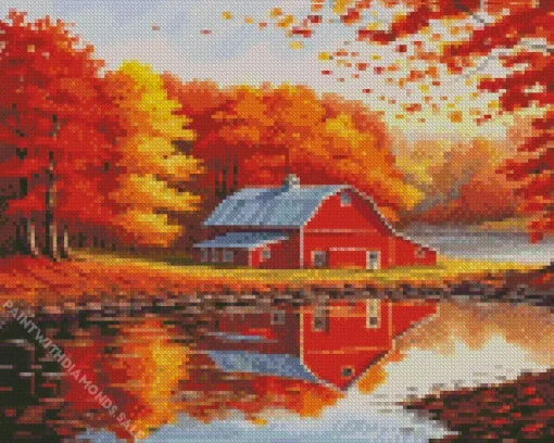 Fall Barn Diamond Paintings