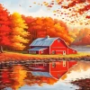 Fall Barn Diamond Paintings