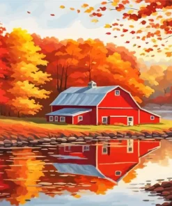 Fall Barn Diamond Paintings