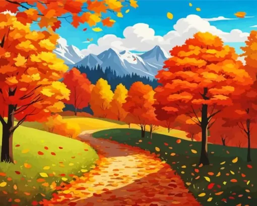 Fall Landscape Diamond Paintings