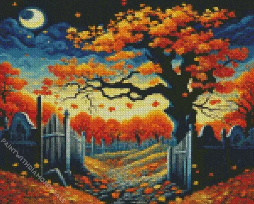 Fall Night Diamond Paintings