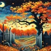 Fall Night Diamond Paintings