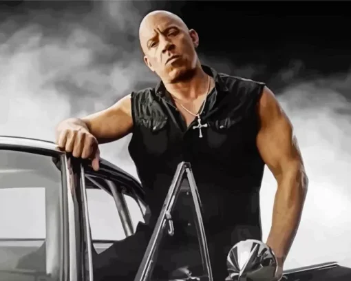 fast and furious Dominic Toretto Diamond With Numbers