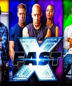 fast and furious film poster Diamond With Numbers