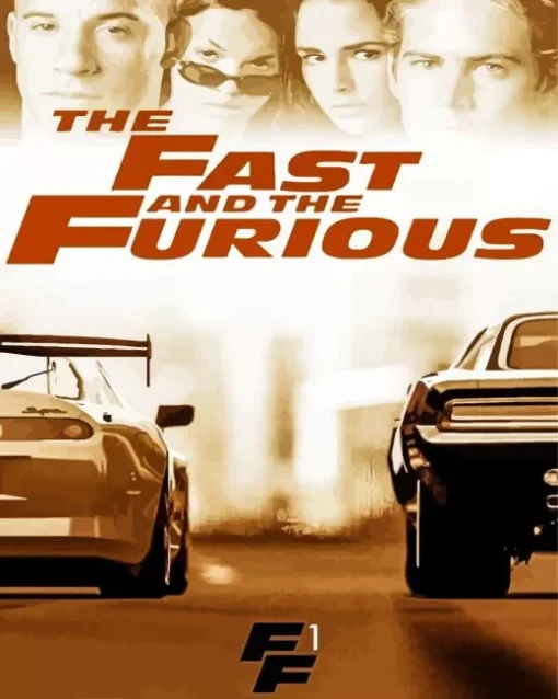 fast and furious movie poster Diamond With Numbers