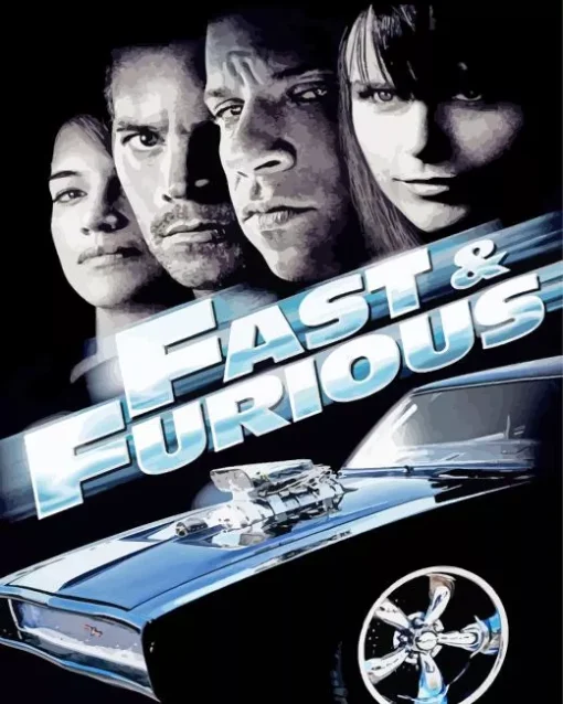 fast and furious poster Diamond With Numbers