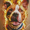 Fire Pit Bull Diamond Painting