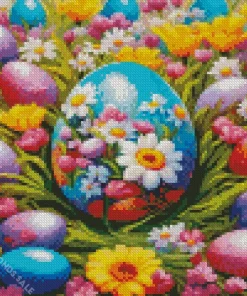 Floral Easter Egg Diamond Painting