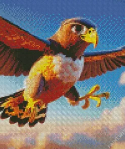 Flying Black Kite Bird Diamond Painting