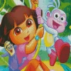 Friendly Dora The Explorer Diamond Painting