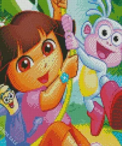 Friendly Dora The Explorer Diamond Painting