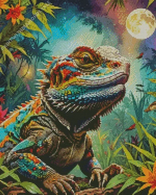 Full Pogona Diamond Painting