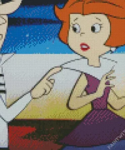 George Jetson And Jane Diamond Painting