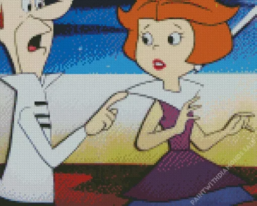 George Jetson And Jane Diamond Painting