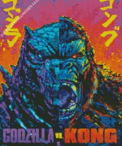 Godzilla VS King Kong Poster Diamond Painting