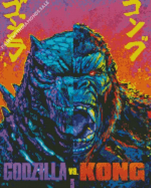 Godzilla VS King Kong Poster Diamond Painting