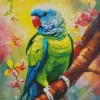 Green Parakeet Diamond Painting