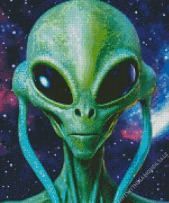 Green Alien Diamond Painting