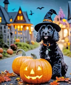 Halloween Boykin Spaniel Diamond Painting