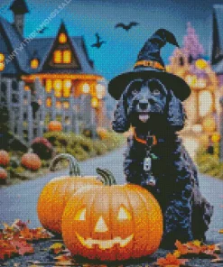 Halloween Boykin Spaniel Diamond Painting