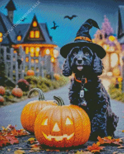 Halloween Boykin Spaniel Diamond Painting