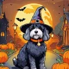 Halloween Sheepadoodle Diamond Painting