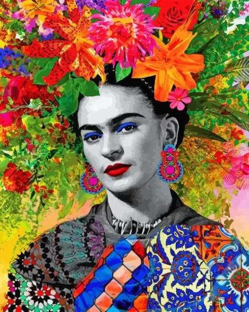 Floral Frida Kahlo Diamond Painting