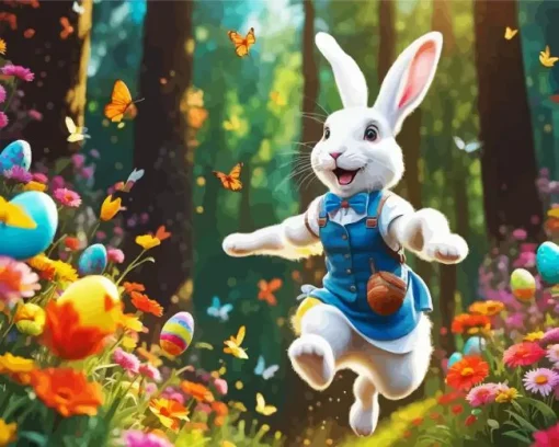 Happy Easter Bunny Diamond Painting