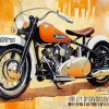 harley davidson vintage poster Diamond Paints