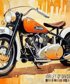 harley davidson vintage poster Diamond Paints