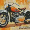 harley davidson vintage poster Diamond With Numbers