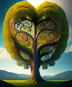 Heart Tree Of Life Art Diamond Paintings