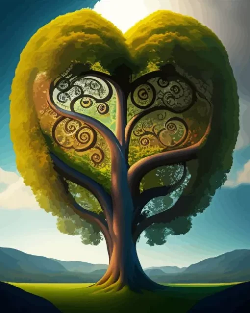 Heart Tree Of Life Art Diamond Paintings