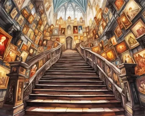 hogwarts staircase Diamond Paintings