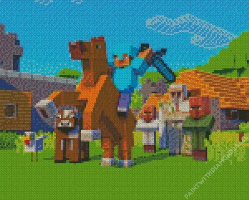 Horse Minecraft Diamond Painting