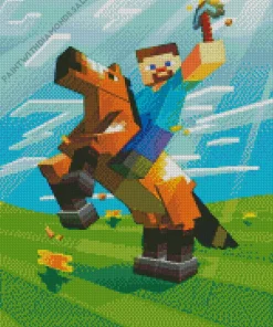 Horseman Minecraft Diamond Painting