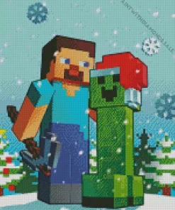 Minecraft Christmas Diamond Painting