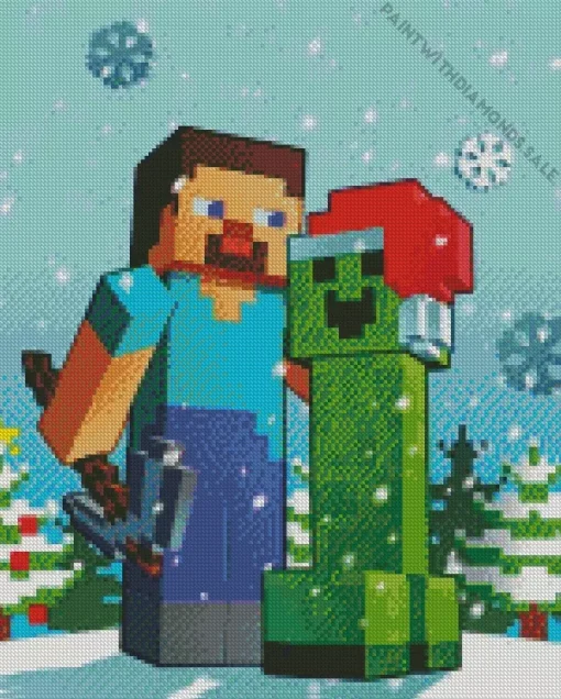 Minecraft Christmas Diamond Painting