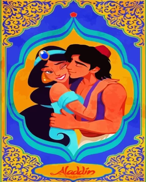 Aladdin And Jasmine Art Diamond Painting