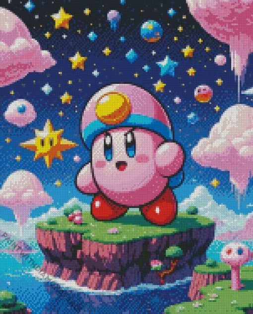 kirby video game Diamond With Numbers