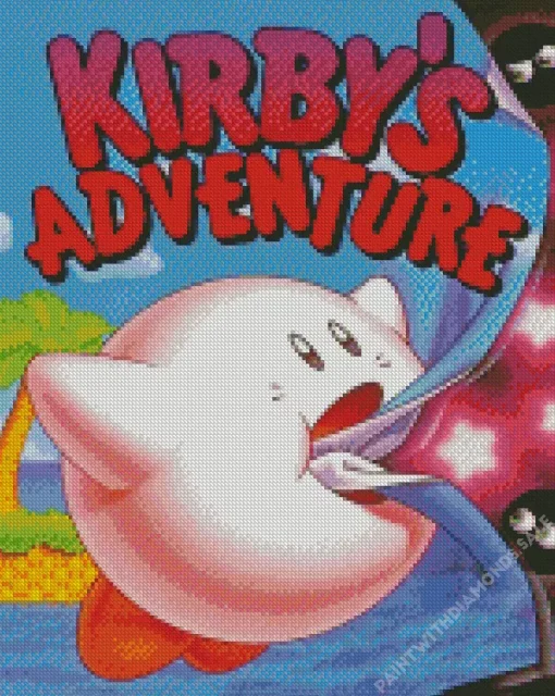 kirbys adventure video game Diamond With Numbers