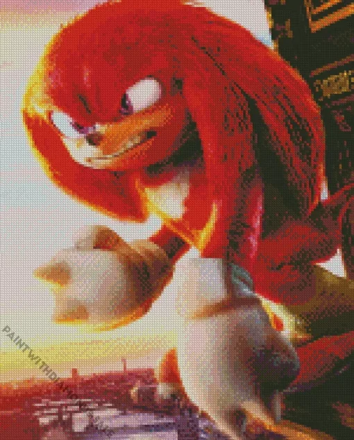 Knuckles The Echidna Sonic The Hedgehog Diamond Painting