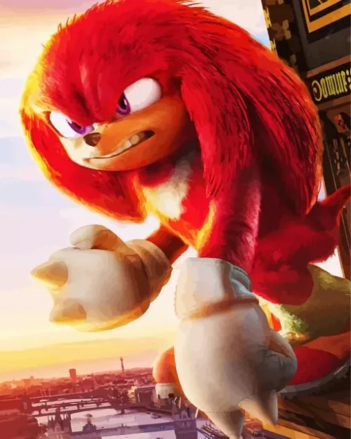 Knuckles The Echidna Sonic The Hedgehog Diamond Painting