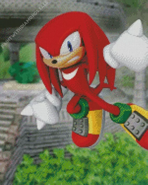 Knuckles The Echidna Character Diamond Painting