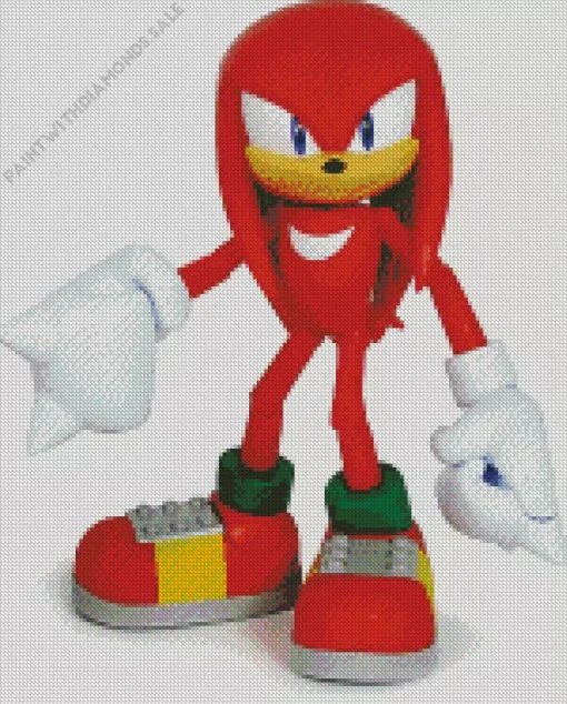 Knuckles The Echidna In Sonic The Hedgehog Diamond Painting